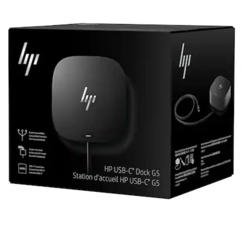 Black Docking Station HP USB-C Dock
